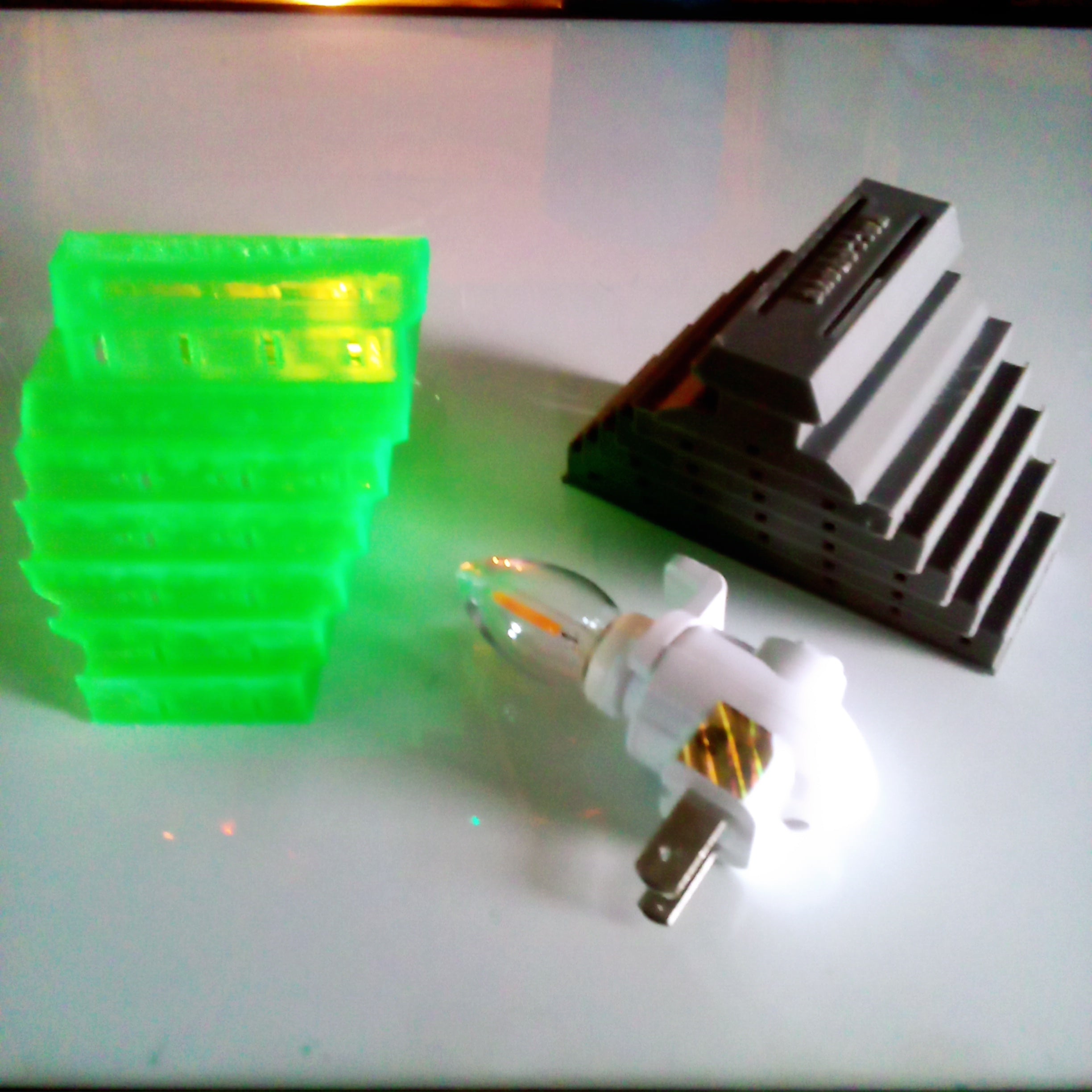 Hotel Panorama brutalist night light