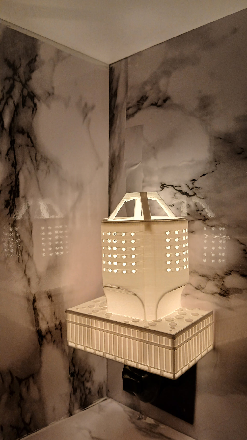 Women's Prentice Hospital Brutalist Night Light