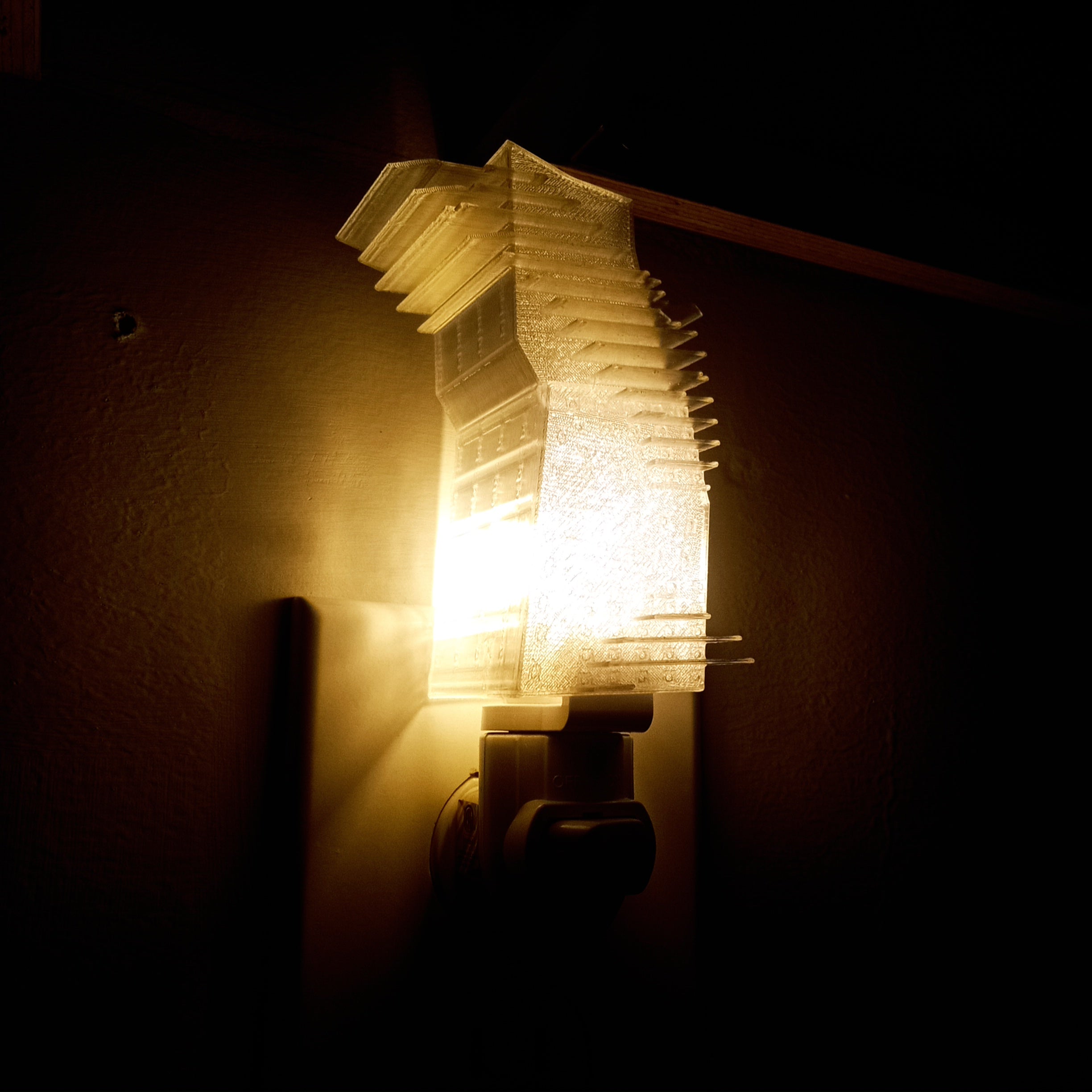 Jumping dolphin building architecture night light