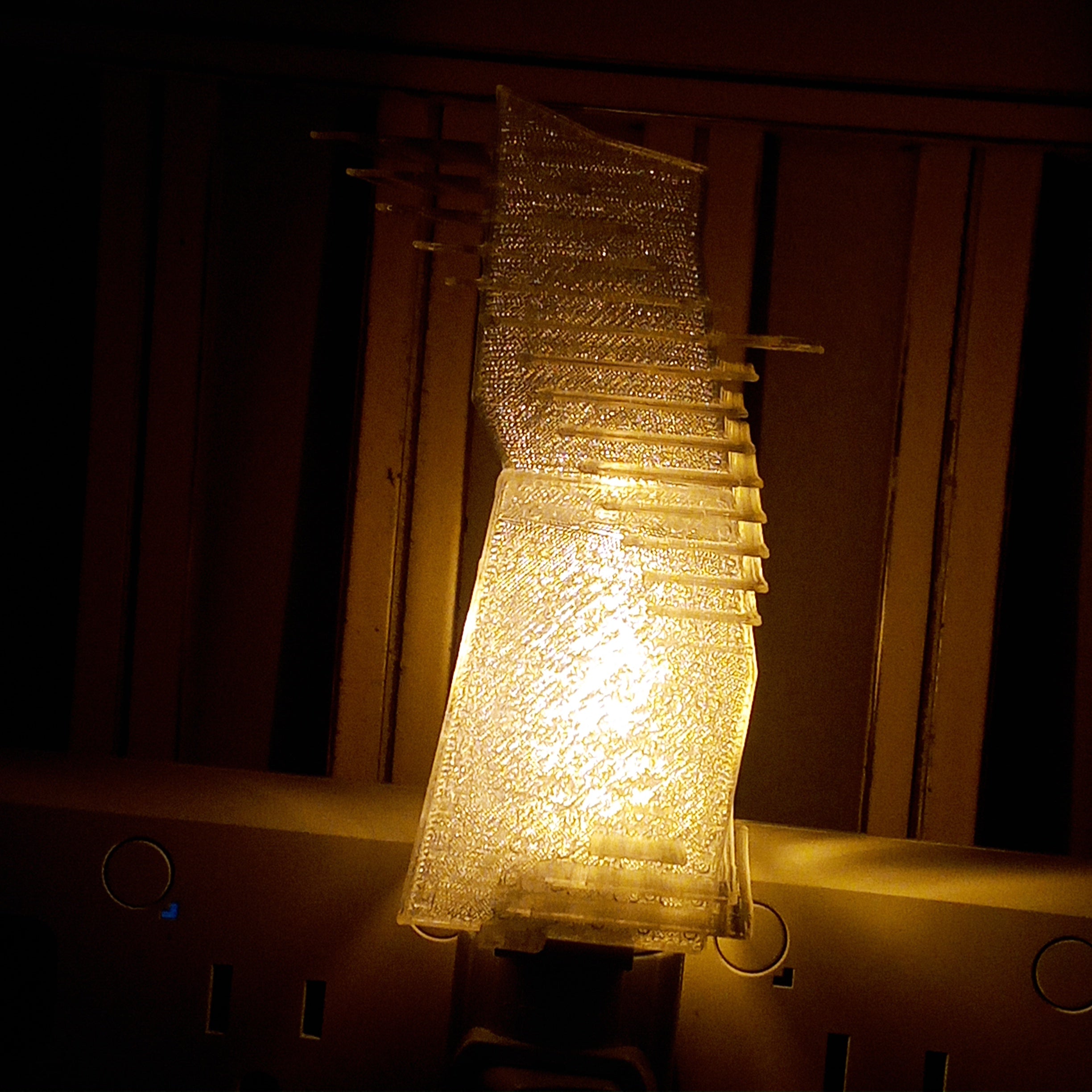 Jumping dolphin building architecture night light