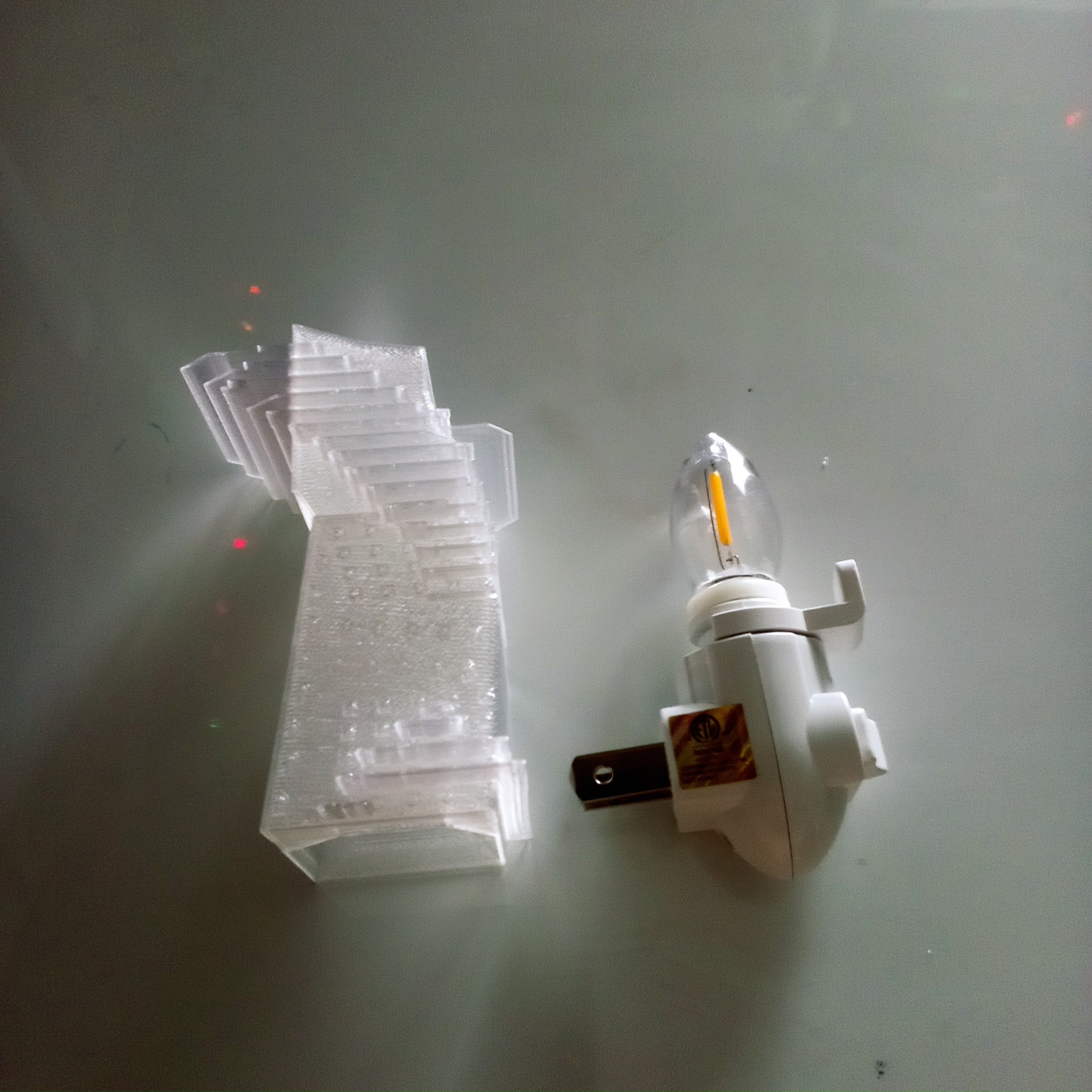 Jumping dolphin building architecture night light